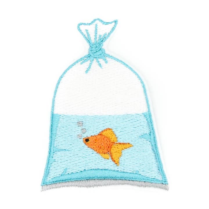 Guldfisk i en väska Järn-På Broderad Patch för wholesale av Project Pinup