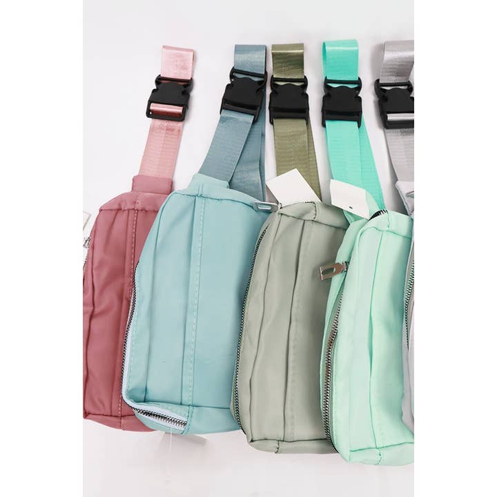 Natural Color Crossbody Belt Bag for wholesale on Faire