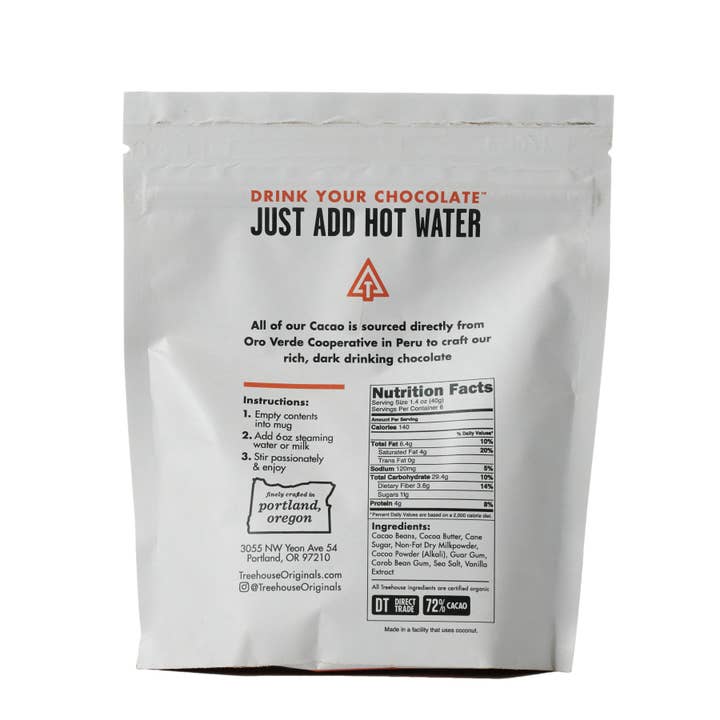 Treehouse Originals - Wholesale Hot Cocoa Mix/Kit - Original Bulk Dark Drinking Chocolate | Treehouse Originals