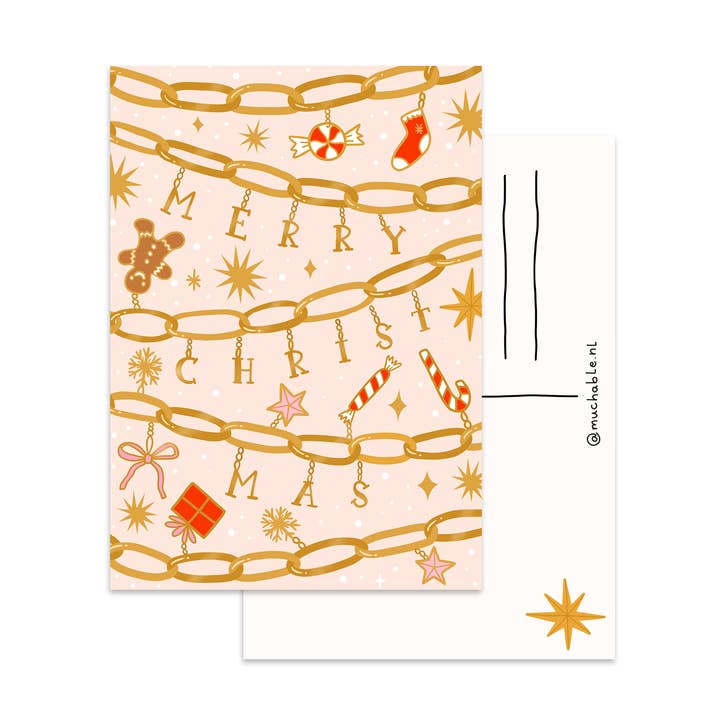 Christmas card illustration - Christmas card - charms jewelry for wholesale by Muchable