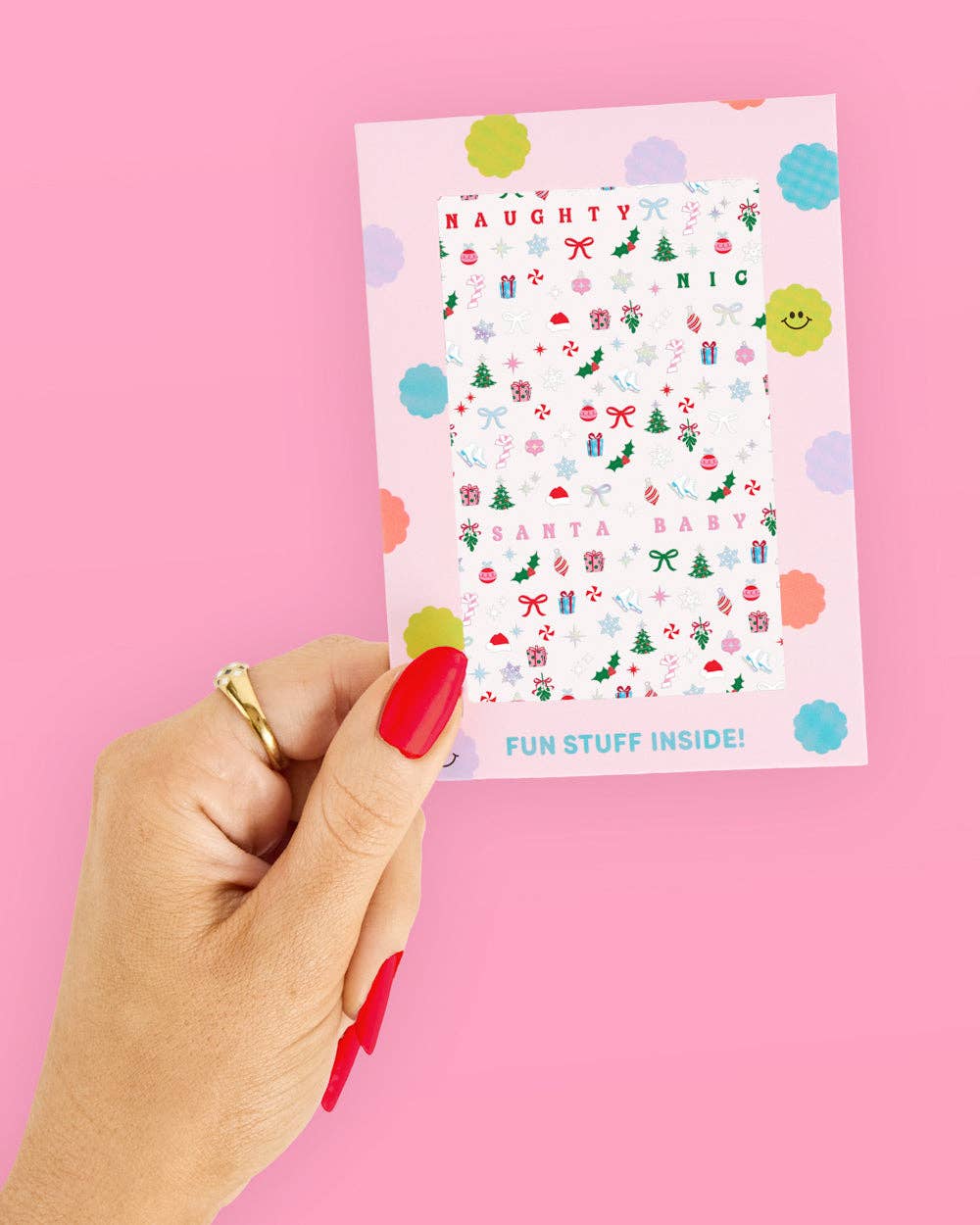 xo, Fetti - Wholesale Nail Art/Decal - Santa Baby Nail Stickers - 744 adhesive, Christmas Xmas1