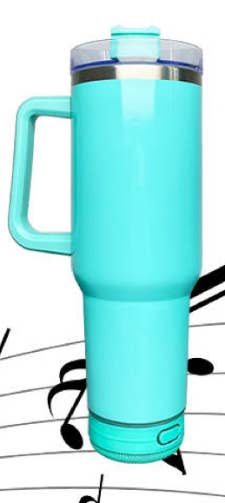 Studio S Designs - Vente Gourde/bouteille isotherme - Gobelet 40 OZ avec haut-parleur Bluetooth3