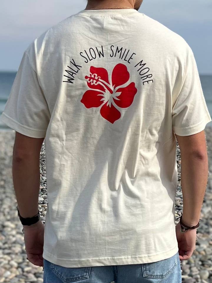 Signature Walk Slow Smile More Tee for wholesale by Kona Brand