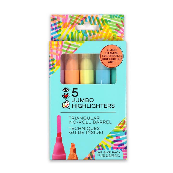 Bright Stripes - Wholesale Art Set - Kids & Baby - iHeartArt 5 Jumbo Highlighters