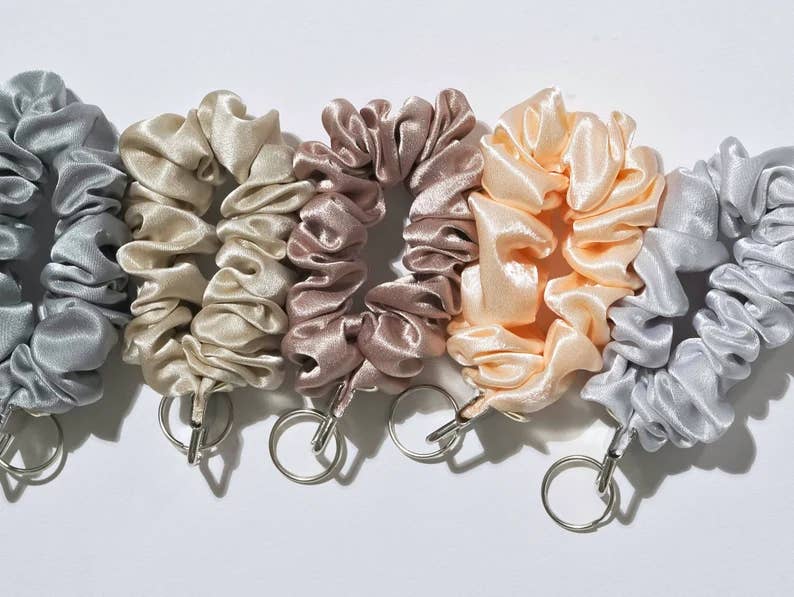 SCRUNCHIE WRISTLET KEYCHAIN - Choose Your Favourite Colors for wholesale by Blush Pop Creations