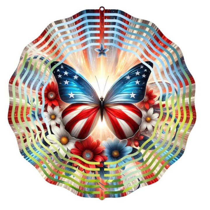 USA Patriotischer Windspinner, 4. Juli, Geschenk für Mama für den Großhandel von Uniquely Designed By Rebecca