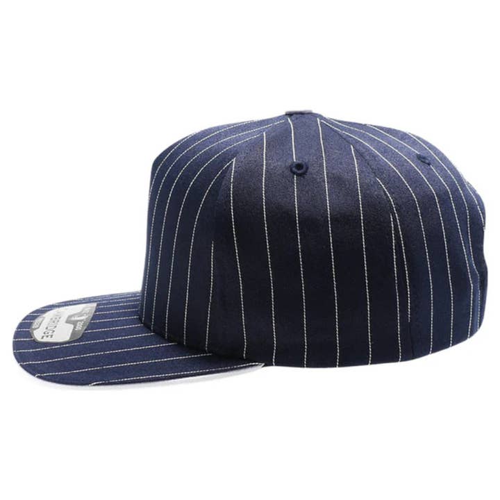 DOBBI - Wholesale Flat Brim Cap - Unisex - 5-Panel Pinstripe Snapback Hat