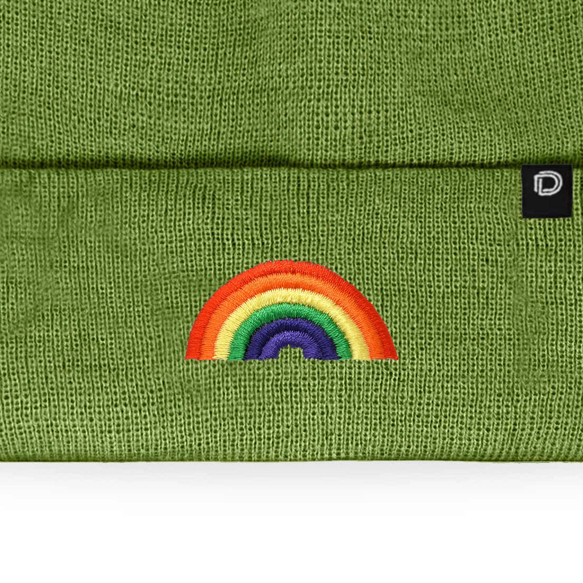 Dalix - Wholesale Beanie - Women's - Dalix Embroidered Rainbow Beanie Cap Cuffed Knit Hat Women55