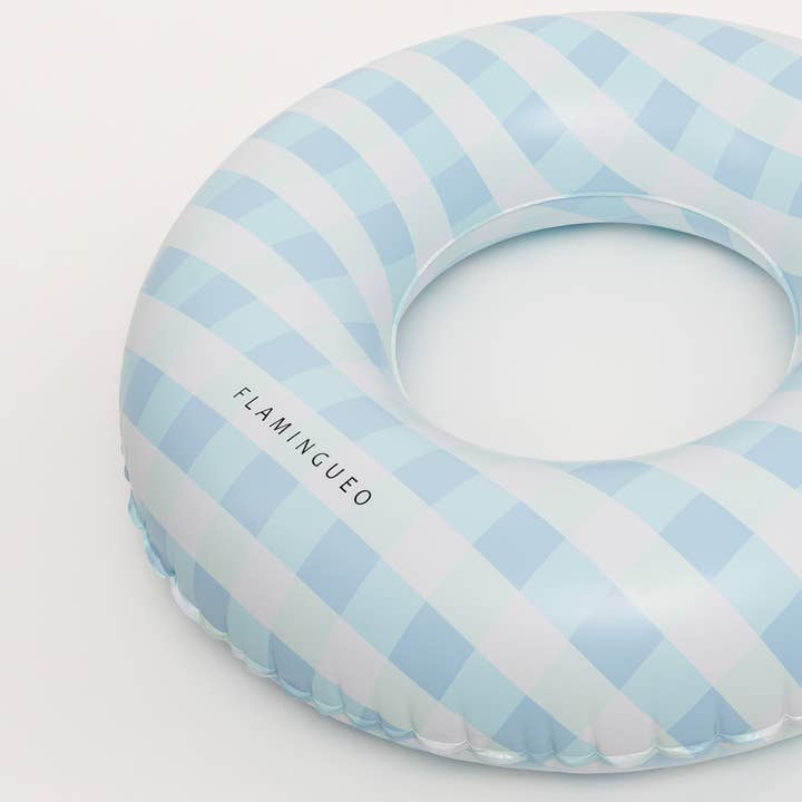 Flamingueo - Wholesale Inflatables - Giant Pool and Beach Float with Vichy Blue Print3