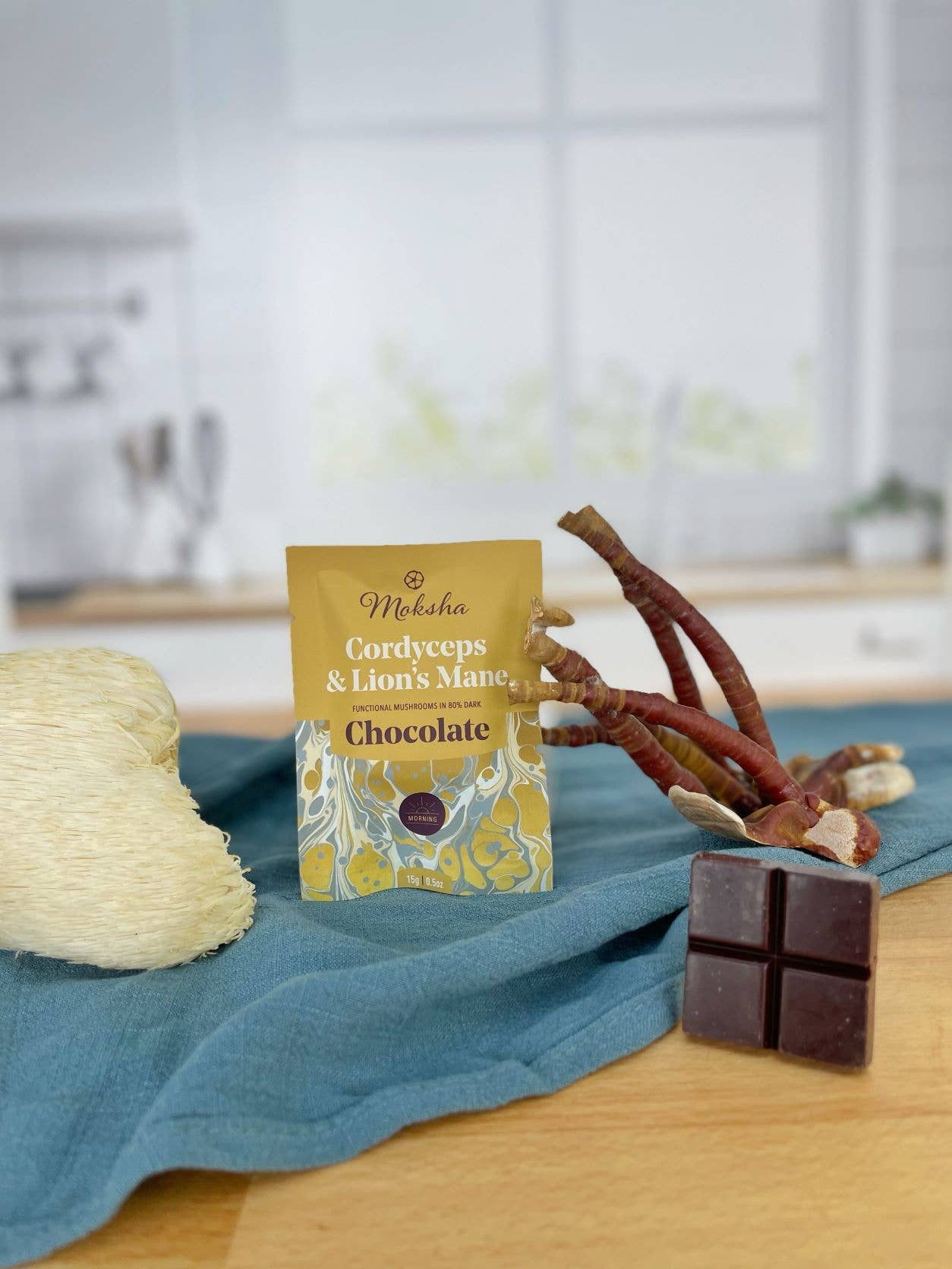 Moksha Chocolate - Wholesale Chocolate Bar - Morning Energy & Focus Mushroom Chocolates with Lion's Mane 3