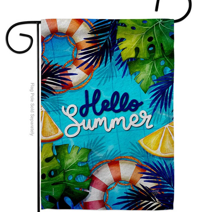 Two Group Flag Co - Wholesale Vlag - Vlag Hallo Cool Summer Fun Sun Garden House 2-zijdig huis