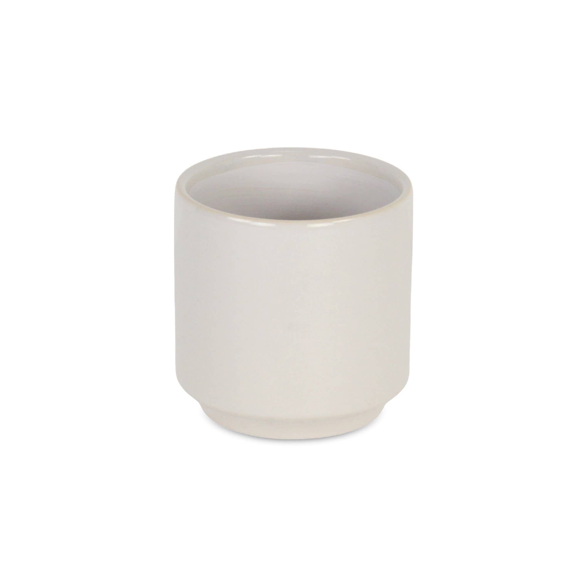 Cheungs Home Decor - Vendita all'ingrosso Vasi per piante - Elegora vaso in ceramica monocolore con lato dritto - bianco sporco2