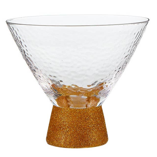Slant Collections by Creative Brands - Wholesale Cocktail/Liquor Glass - Hammered Martini - Gold0