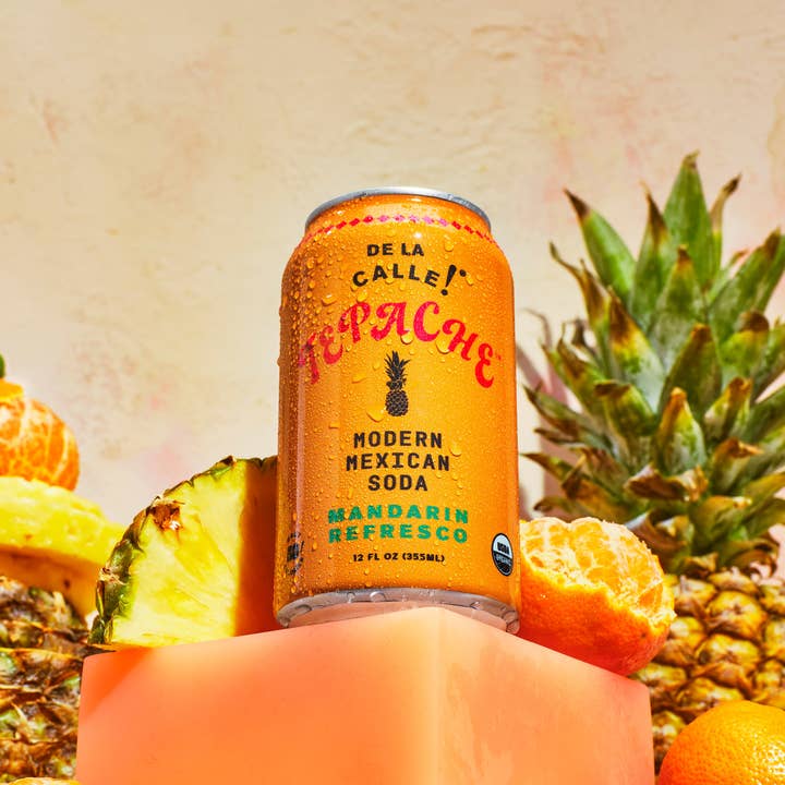 NEW De La Calle Mandarin Refresco Tepache Fermented Beverage for wholesale by De La Calle