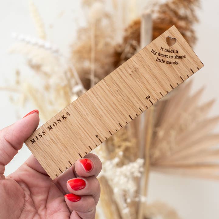 Personalised Wood Teachers Ruler for wholesale by Harwill and Fox