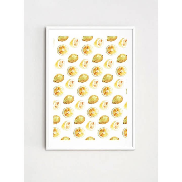Fun Bright Lemon Print for wholesale by Anna Jayne Designs