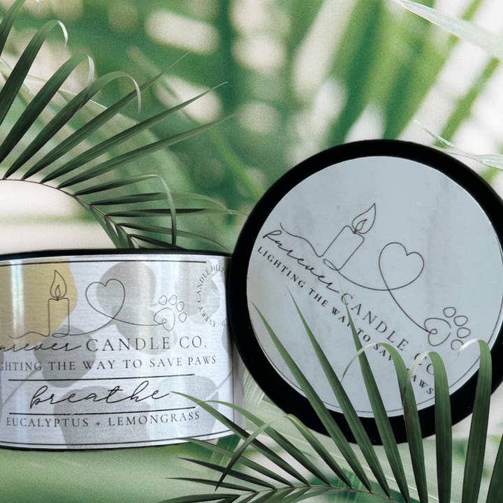 Breathe Small Candle for wholesale by Furever Candle Co.