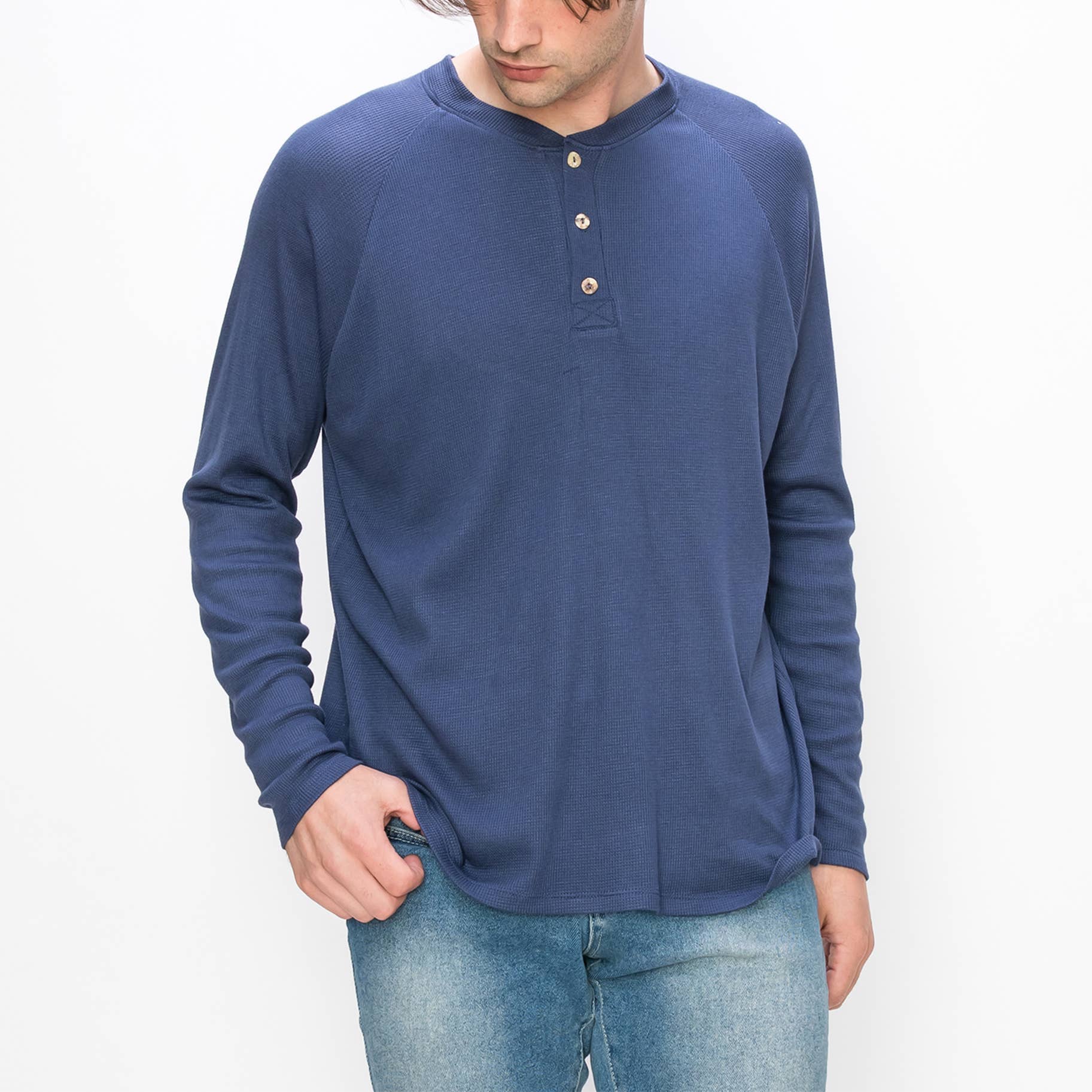 Coin 1804 - Wholesale T-Shirt - Men's - BABY THERMAL LONG SLEEVE HENLEY4