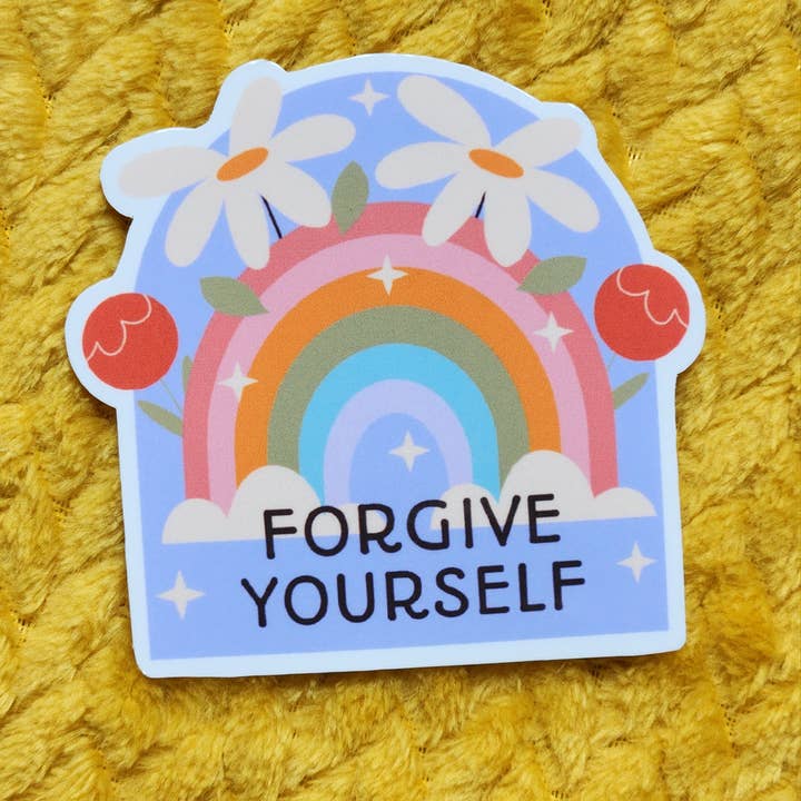 Forgive yourself sticker mental health sticker self care for wholesale by Luxe Trauma