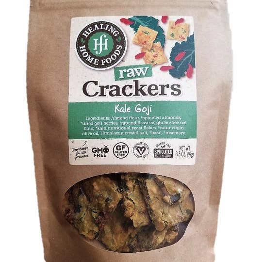 Healing Home Foods - Wholesale Crackers - Raw Crackers Kale Goji
