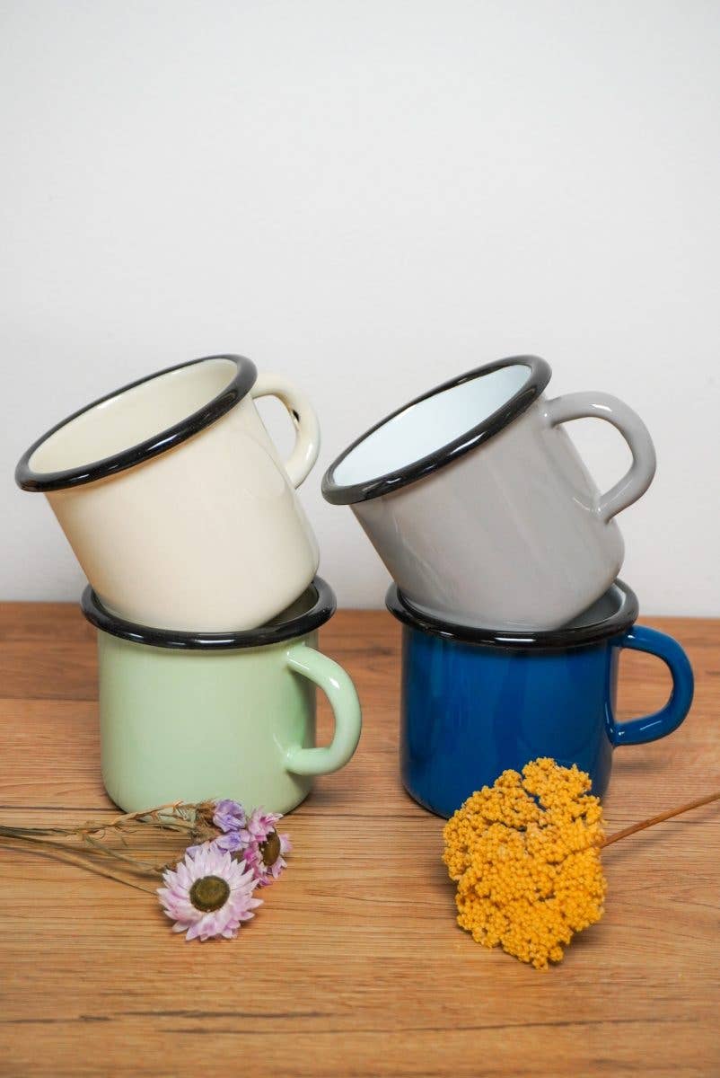 Isabelle Rose - Wholesale Coffee Mug - Enamel mug Aqua 0,4L Isabelle Rose1