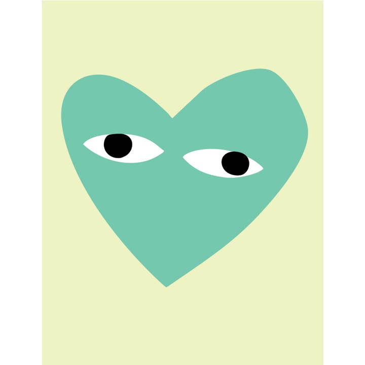 Cœur Vert/Turquoise Guy Valentine pour la vente par Power and Light Press