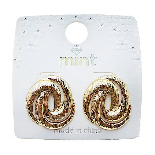 Geborstelde Wervel Oorbel voor wholesale door Atlas Fashion