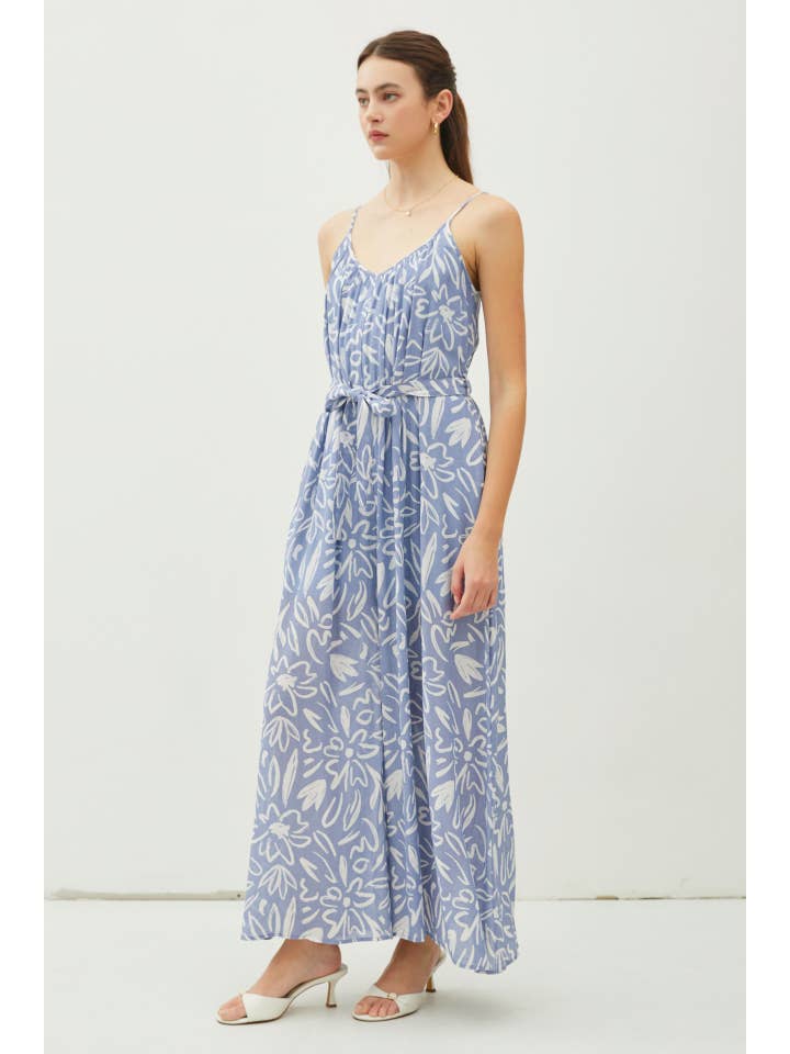 Be Cool - Wholesale Jumpsuit - Women's - LIGHTWEIGHT TIE BELT WIDE LEG CAMI JUMPSUIT
