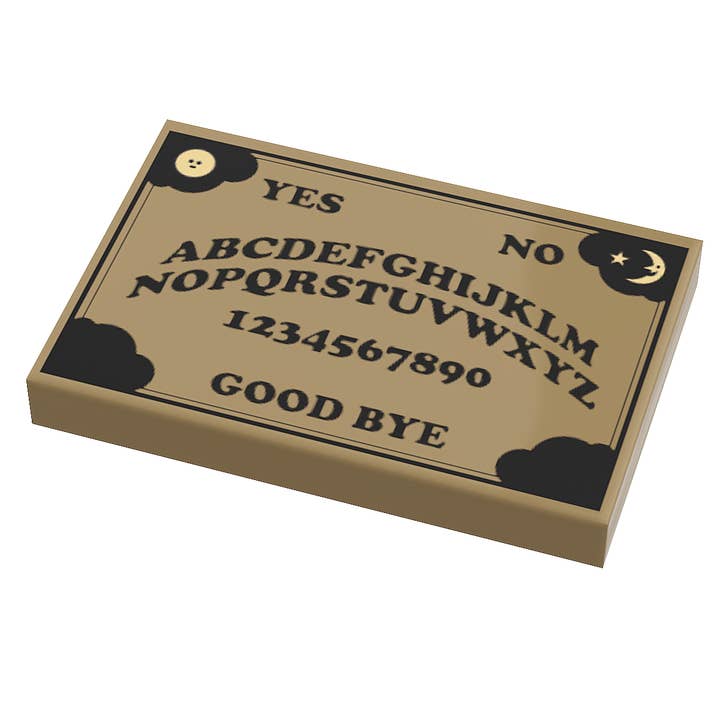 Ouiji Board Custom Printed 2x3 Tile made using LEGO part for wholesale by B3 Customs