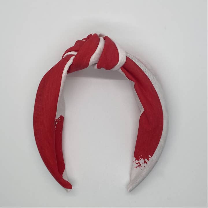 Brushed Stripes Top Knot Headband for wholesale by Happy Badger Headbands LLC