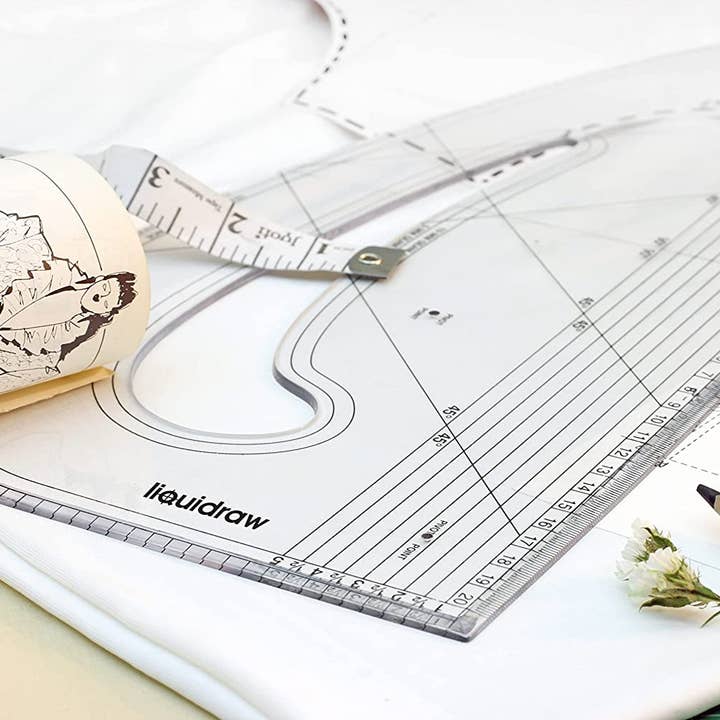 Liquidraw – wholesale Craft tool – Liquidraw Pattern Maker Pattern Marking Ruler - Metric7