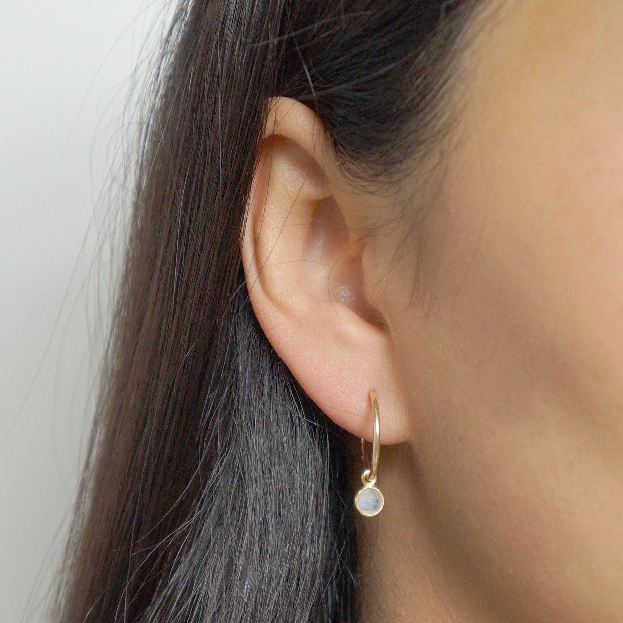 Hunter & Trove - Wholesale Hoop Earrings - Onyx 14K Gold Fill Hoop Earrings (Valais)3