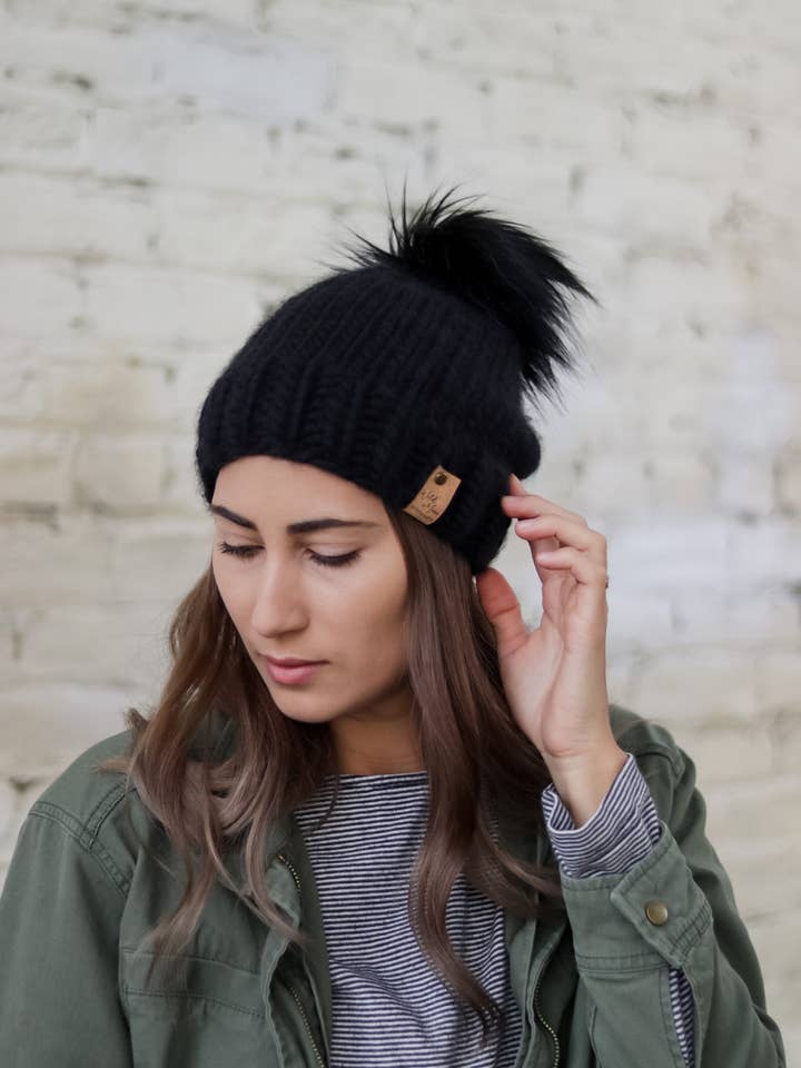 Economically Friendly Merino Wool Beanie for wholesale by Wild Moon Studio Arts