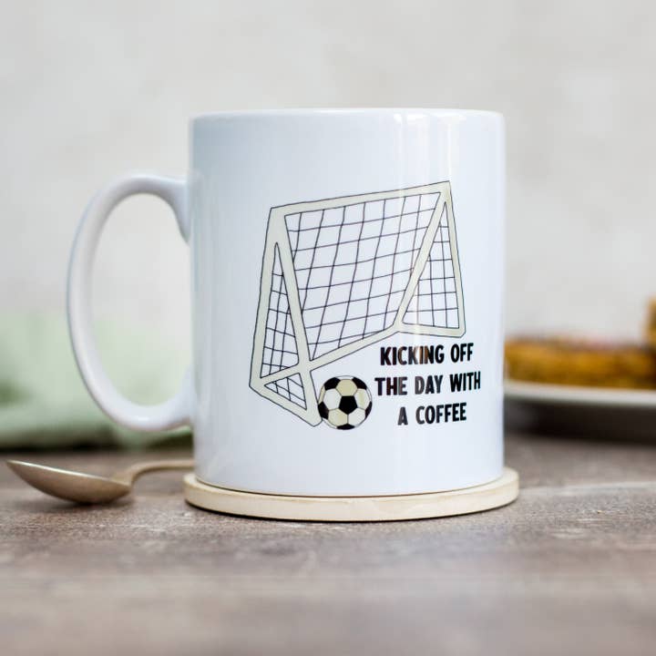 Fun Football Fan Ceramic Mug for wholesale by The Gifting Knot Ltd