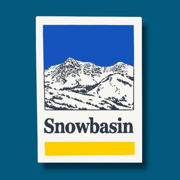 Snowbasin Classic Sticker for wholesale by Blue Bison Apparel