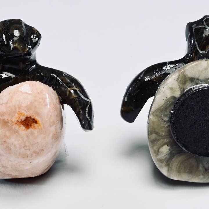 Imán de Tortuga Recién Nacida de Mármol 1" para venta al por mayor de SS handcrafted Art
