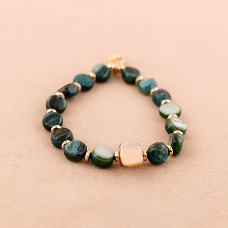 Sonata - Wholesale Beaded Bracelet - Elastic Bracelet Mother-of-Pearl Beads0