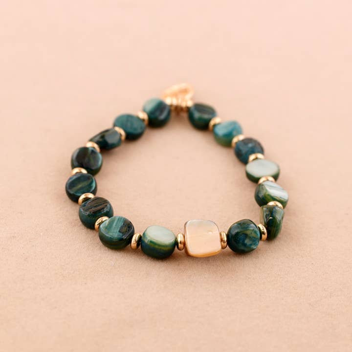 Sonata - Wholesale Beaded Bracelet - Elastic Bracelet Mother-of-Pearl Beads