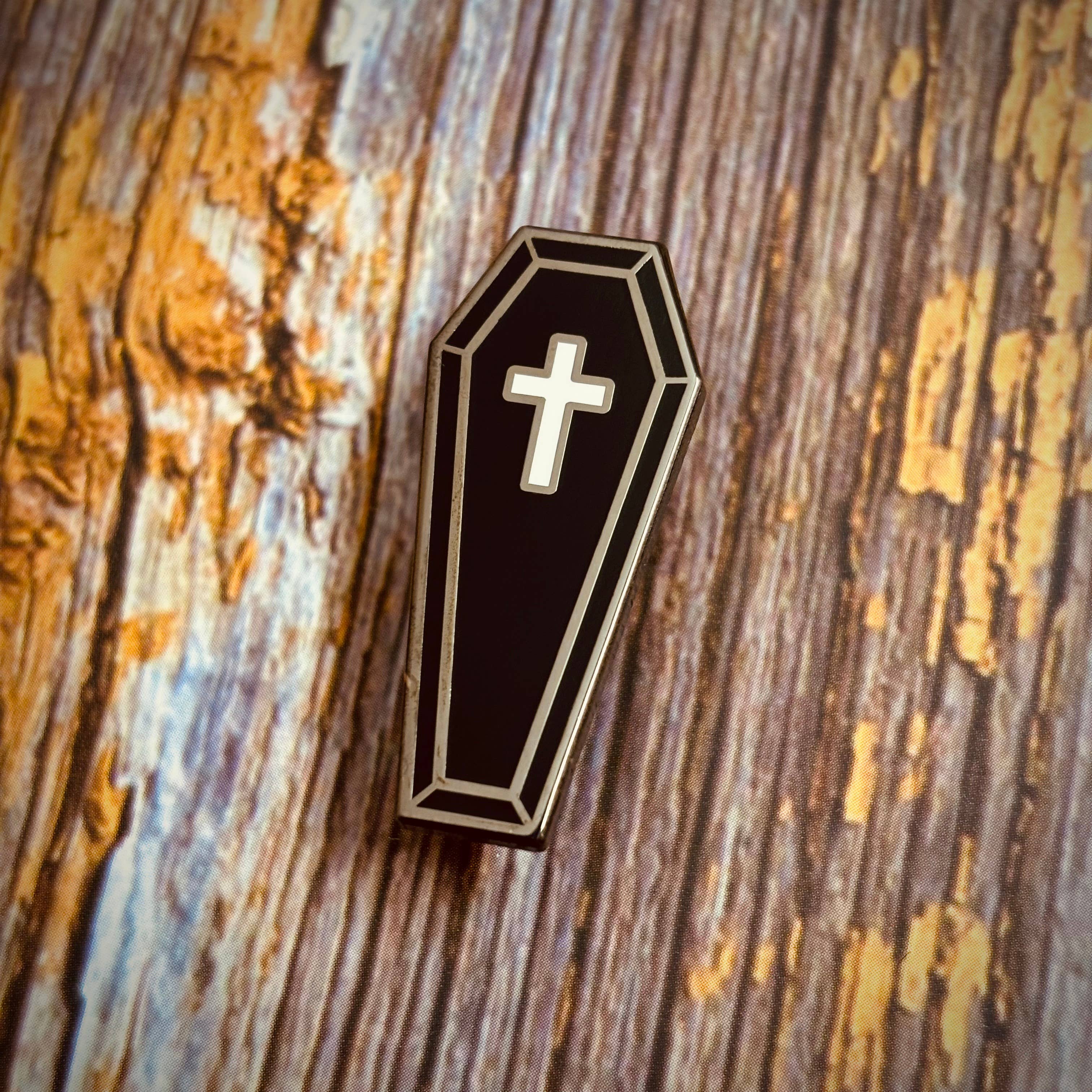 The Fabled Creative Co. - Wholesale Lapel Pin/Button - Gothic Coffin - Halloween - Enamel Pin