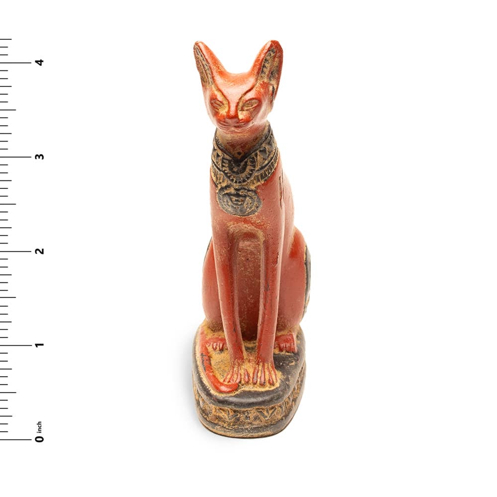 Discoveries, Inc. - Wholesale Decorative Figurine - Bastet Cat Red Small - 4.25" - Egyptian Goddess2