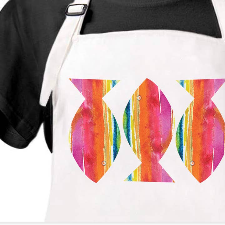 Striped Fish Apron for wholesale by M Design Studio Gifts