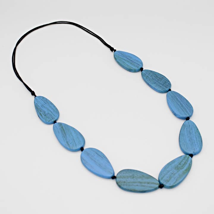 Sylca Designs - Wholesale Beaded/Pearl Necklace - Destiny Blue Teardrop Necklace