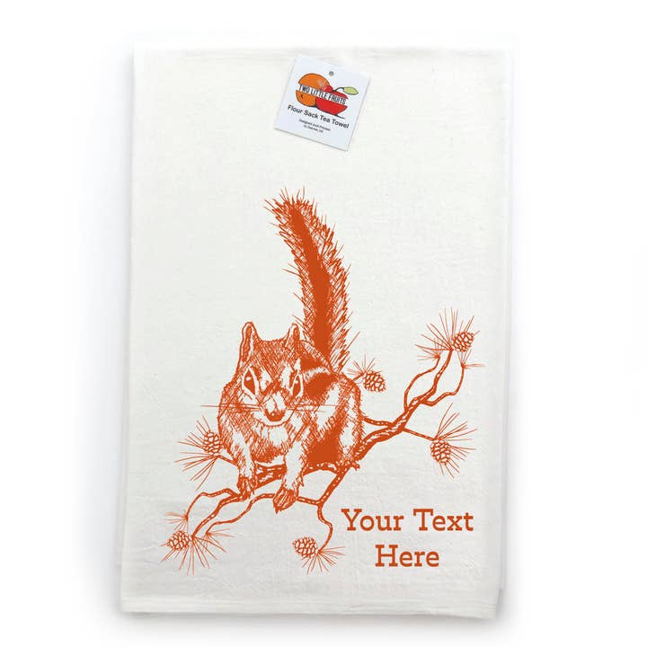 Toalhas de Chá Personalizadas com Esquilos | Item Personalizado por atacado de Two Little Fruits