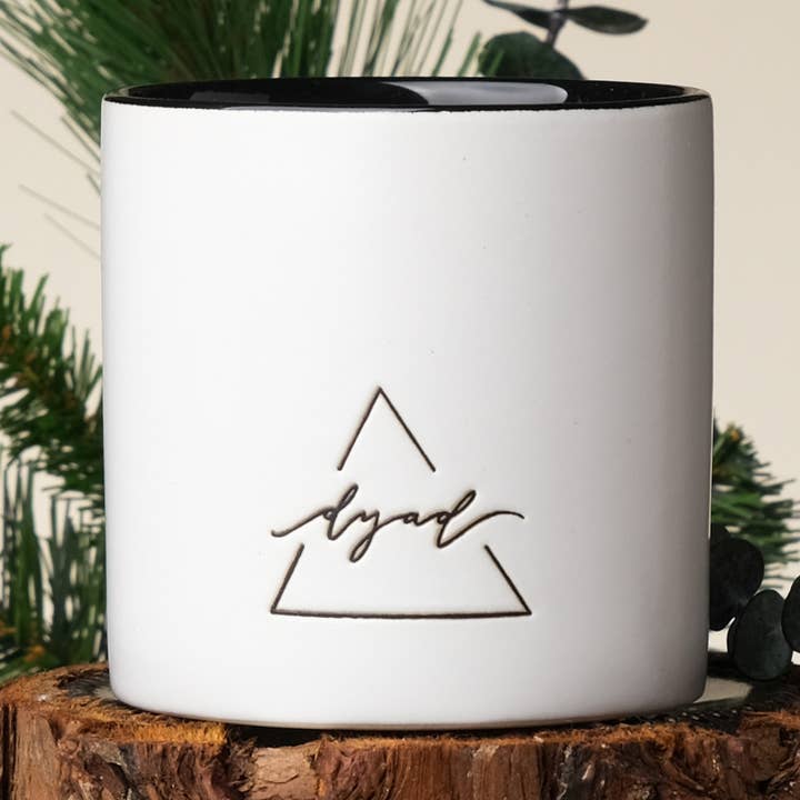 Pins + Needles Ceramic Candle - Pine & Eucalyptus for wholesale by Dyad Candle