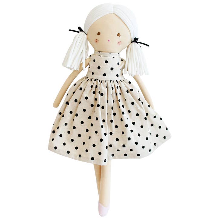 Frankie Doll, 42 cm, Leinenfleck, Schwarz für den Großhandel von Alimrose