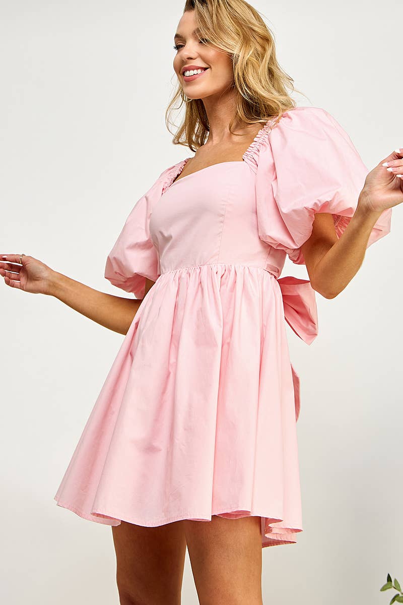 Sweet Lemon - Wholesale Dress - Women's - Cloudpuff Bow-Back Mini Dress10