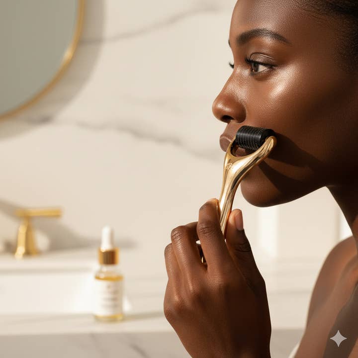 Lux Glow Skin Care – wholesale Face/beauty roller – Gold Derma Roller Micro-Needling Tool - Case of 2003