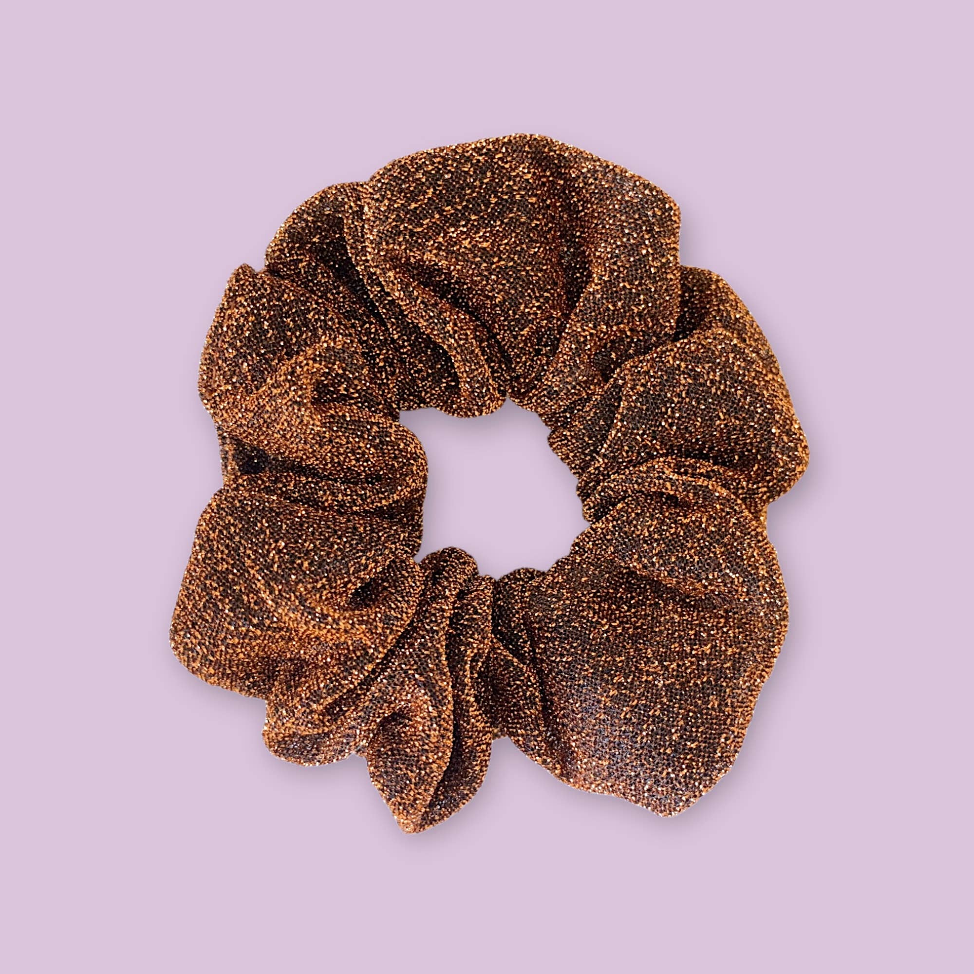 agathe & cocö - Wholesale Scrunchie - Women's - Sparkly scrunchie - Dark orange
