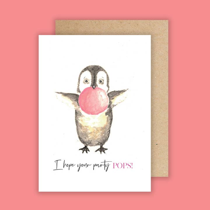 Pingouin POP ! Intérieur vierge de 3,25 pouces x 4,5 pouces pour la vente par Jess Brock Designs