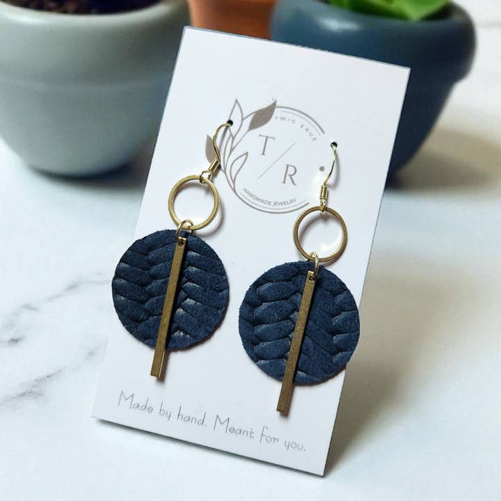 Twig & Rue boutique - Wholesale Dangle Earrings - Greta |Braided leather dangles8